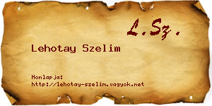 Lehotay Szelim névjegykártya